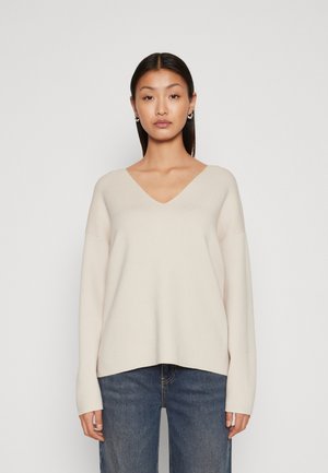 Object OBJREYNARD V-NECK - Strikkegenser - silver gray
