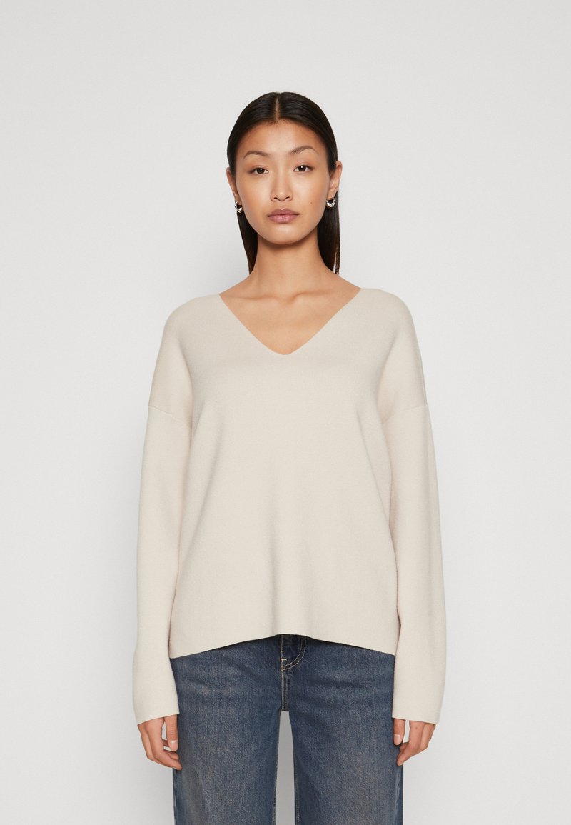 Object OBJREYNARD V-NECK - Jumper - silver gray