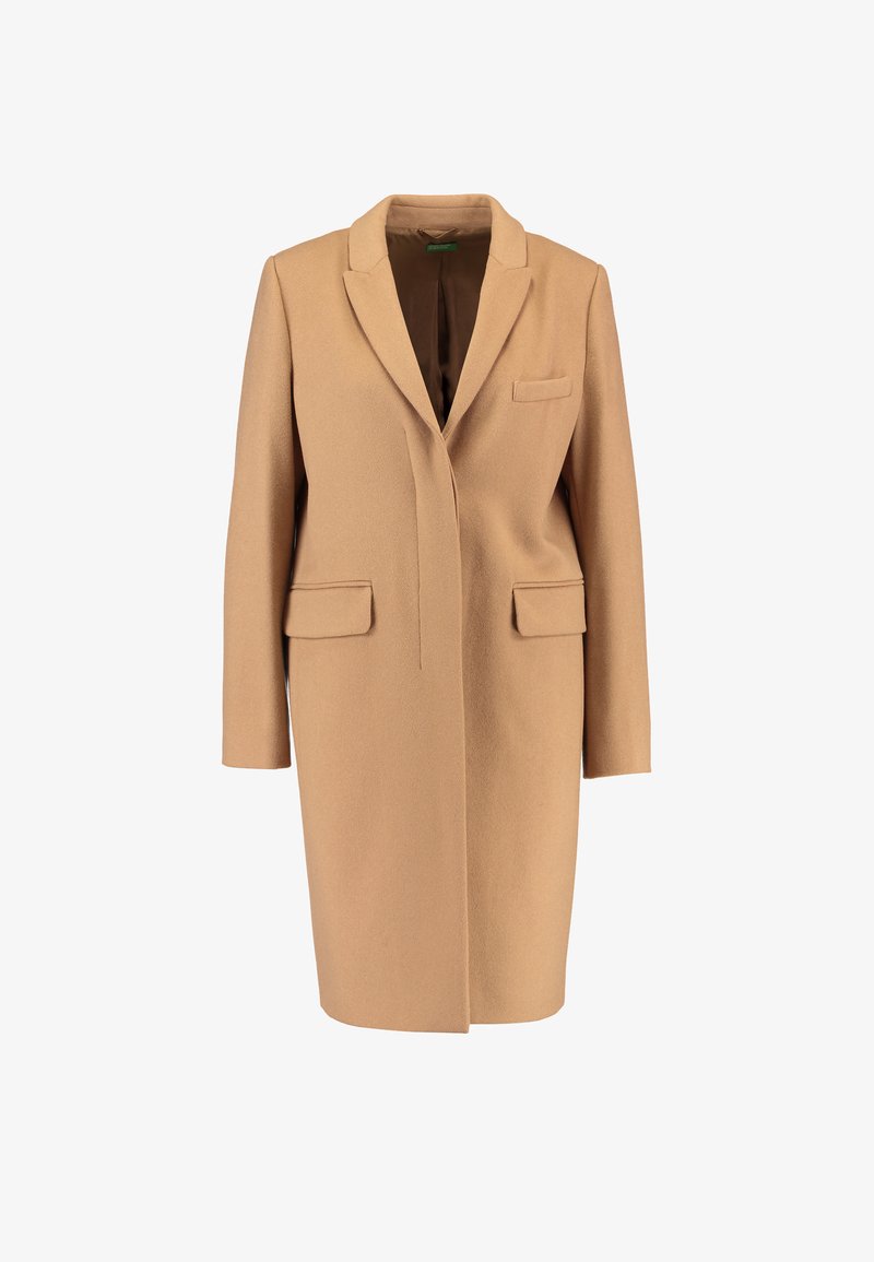 Benetton CLASSIC TAILORED COAT Kåpe frakk camel Benetton CLASSIC TAILORED COAT Kåpe frakk black