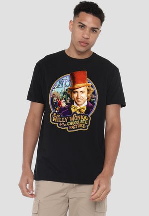 Cotton Soul, WILLY WONKA AND THE CHOCOLATE FACTORY/CONTESTANTS - Print T-shirt - black