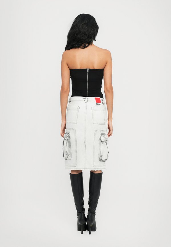 MY OWN MIND FRAYED SKIRT - Denim skirt4