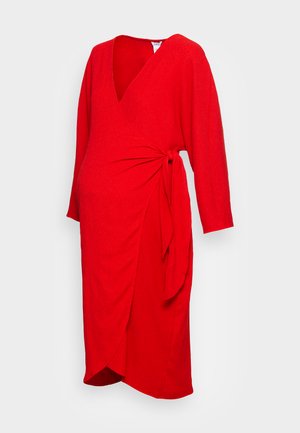 Lindex Maternity DRESS MOM LISA WRAP - Φόρεμα ημέρας - dark red