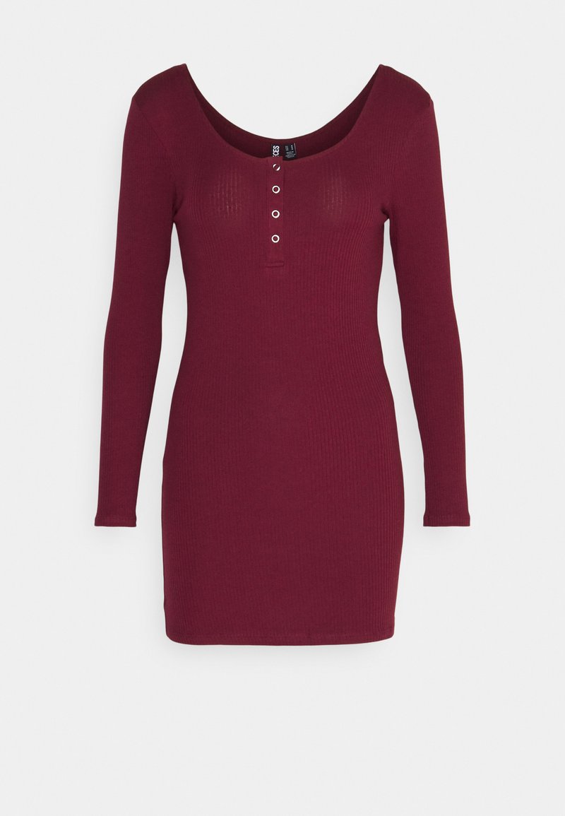 Pieces Petite Gebreide jurk bordeauxrood Pieces Petite Gebreide jurk bordeauxrood
