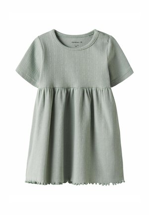 Svetríkové šaty - aqua gray