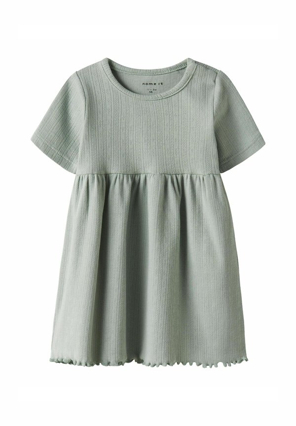 Strickkleid - aqua gray