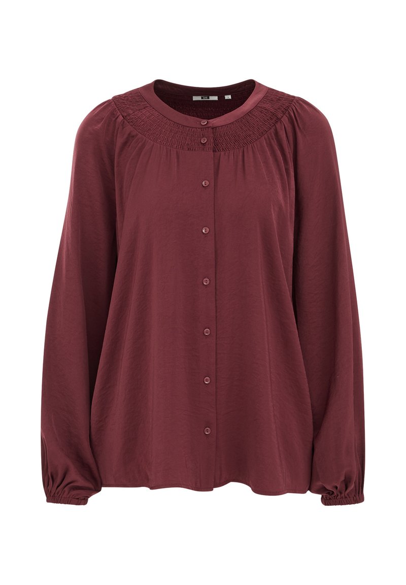 WE Fashion Blouse donkerrood gemêleerd