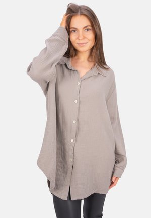 SUSIE MUSSELIN OVERSIZED - Hemdbluse - taupe