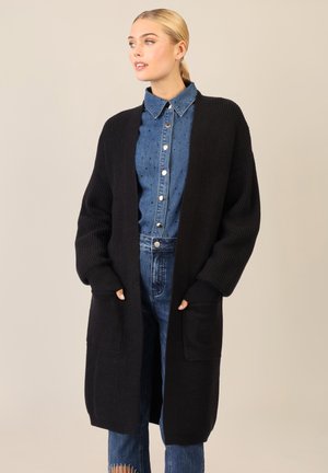 LANGE - Strickjacke - schwarz