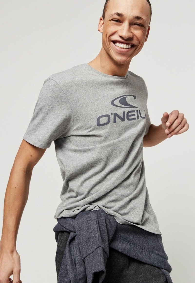 O'Neill - T-shirts print - silver melee a, Forstør