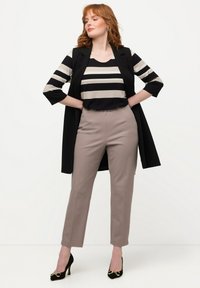 Ulla Popken PIPING DETAIL - Broek - mauve