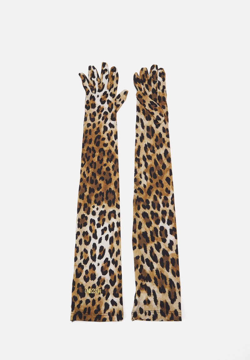MOSCHINO LEOPARD GLOVES - Gants - black