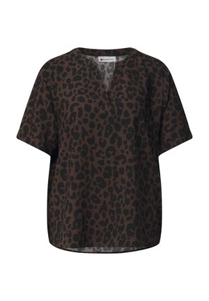 Street One, BLUSENSHIRT MIT SPLIT NECK UND PRINT - Bluse - molten earth