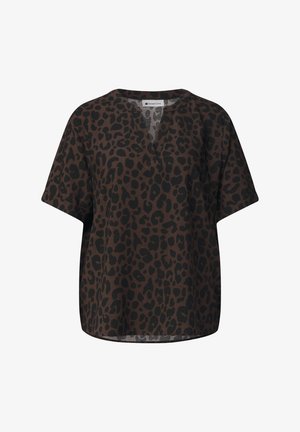 Street One, BLUSENSHIRT MIT SPLIT NECK UND PRINT - Blůza - molten earth