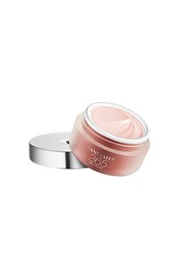 Lancaster 365 Skin Repair-kräm i en klar rosa burk med ett silverfärgat metallock, som visar en jämn, krämig konsistens inuti.