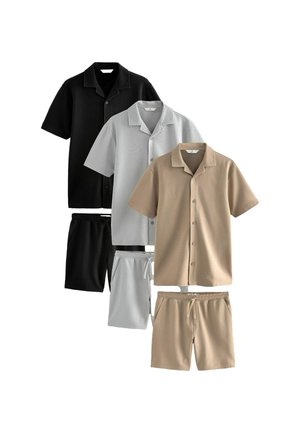 Next REGULAR FIT SET 3 PACK - Shorts - black grey neutral