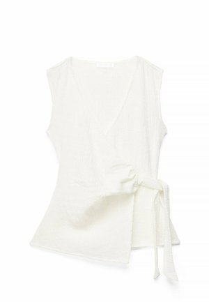 NA-KD, WRAP TIE STRUCTURED TOP - Débardeur - offwhite