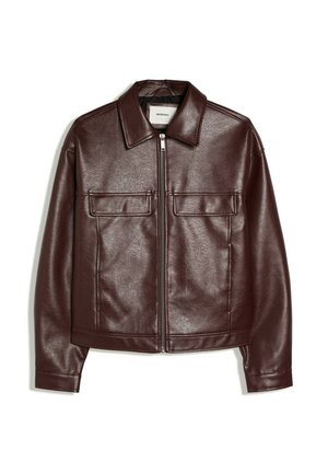 Bershka, Veste en similicuir - bordeaux