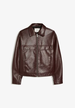 Bershka, Veste en similicuir - bordeaux