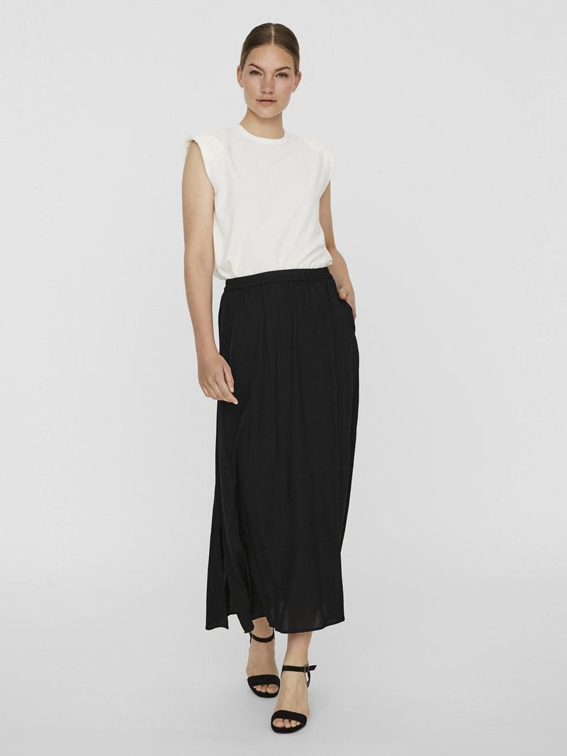 Vero Moda - VMSIMPLY EASY SKIRT - Maxi sukně - black, Zvětšit