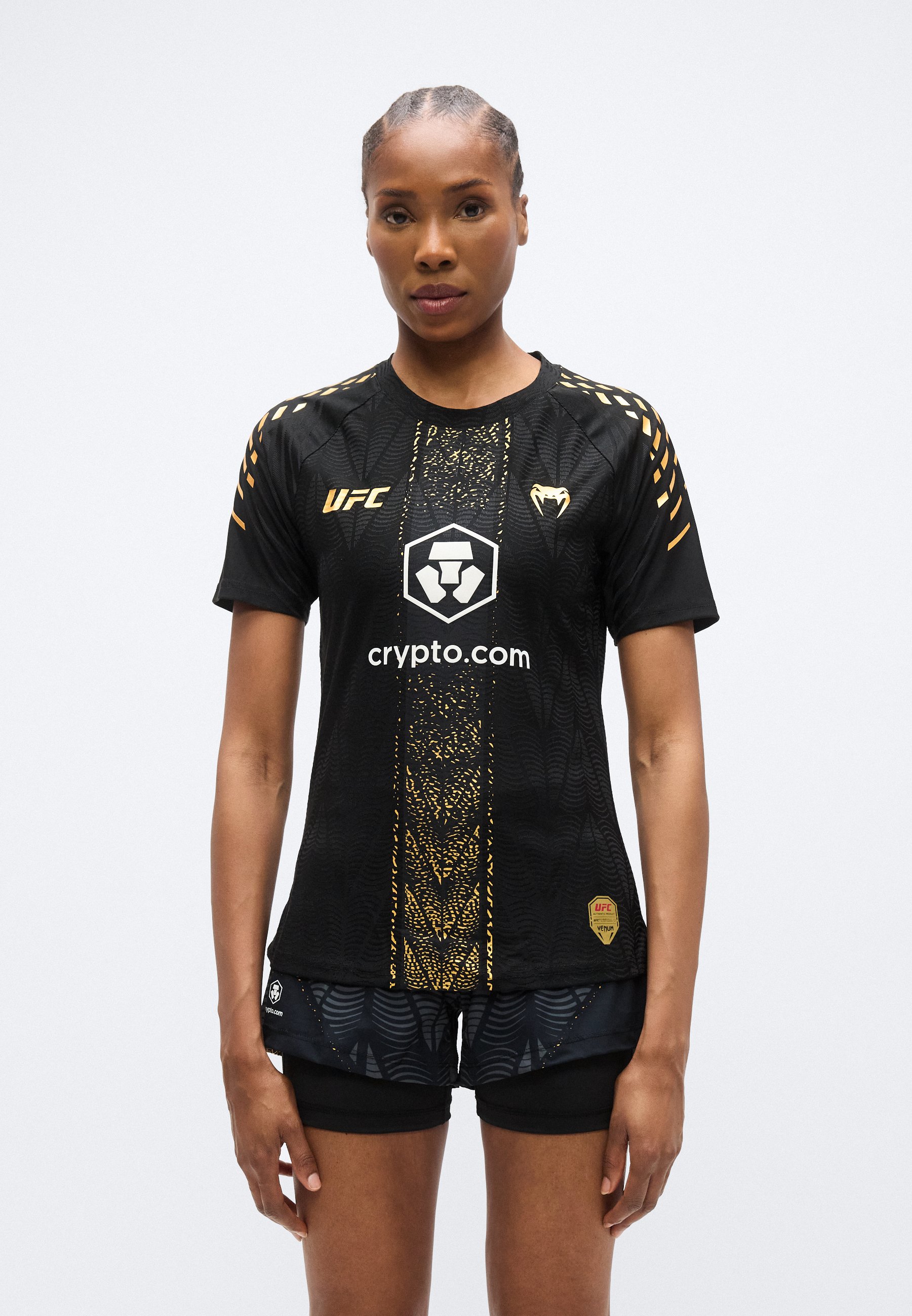 Venum UFC ZENITH FIGHT NIGHT WOMEN'S - Print T-shirt - black/gold