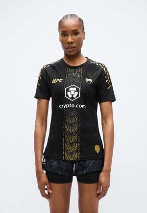 UFC ZENITH FIGHT NIGHT WOMENS - Marškinėliai su spaudiniu - black/gold-coloured