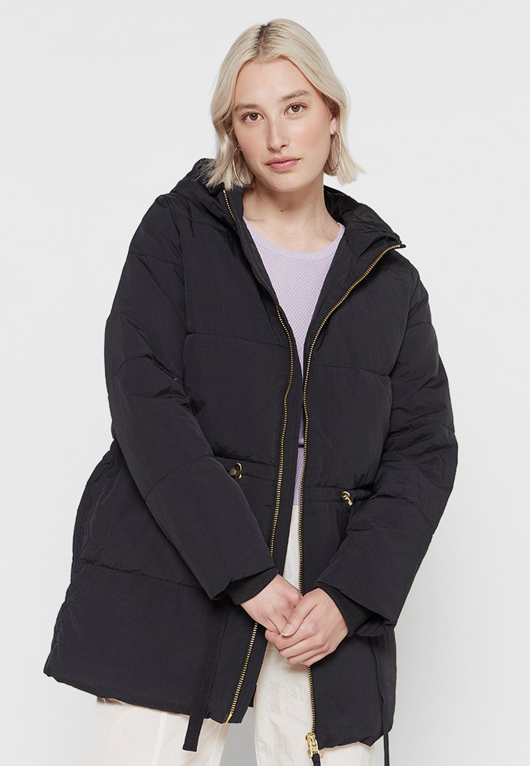 Noa Noa Wintermantel zwart Noa Noa Wintermantel zwart