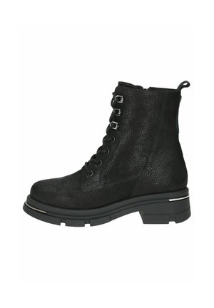 Platform ankle boots - black nubuc