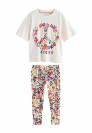 Little Bird, SHORT SLEEVE T-SHIRT & LEGGINGS SET - Leggings - Hosen - floral picnic print