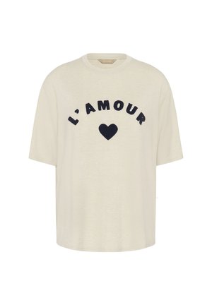 Culture, CUAMOUR T-SHIRT - Trükipildiga T-särk - dune melange