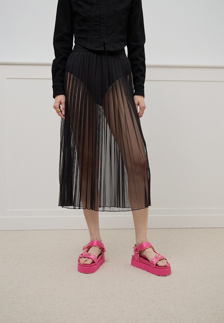 Versace Jeans Couture Plooirok zwart