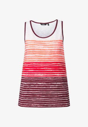 Ulla Popken, GRADIENT STRIPED TANK TOP - Top - coral
