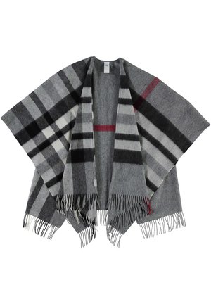 FRAAS PLAID PONCHO - Poncho - grey