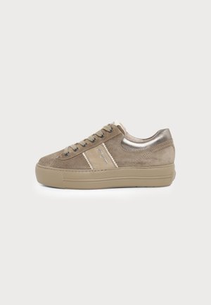 Paul Green, Baskets basses - suede/nappa antelope/earth