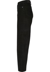 Urban Classics LADIES HIGH WAIST 90´S WIDE LEG CORDUROY PANTS - Kalhoty - black