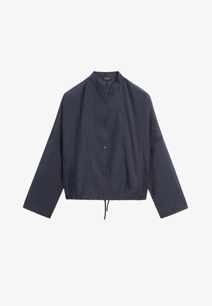 Massimo Dutti, STAND COLLAR BOMBER JACKET WITH BUTTON DETAILS - Let jakke / Sommerjakker - blue denim