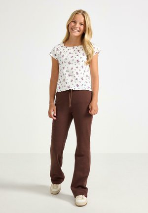 Lindex, LINDEX FLARED SWEATPANTS LINDEX - Træningsbukser - dark brown