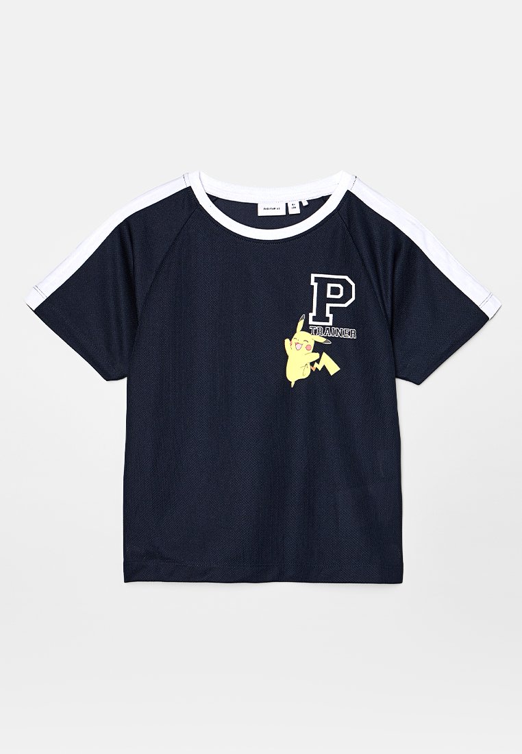 name it T-shirt print donkerblauw