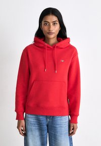 GANT SHIELD HOODIE - Sweatshirt - bright red