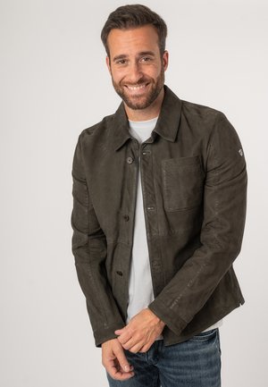 Mauritius Leather jacket - dark sage