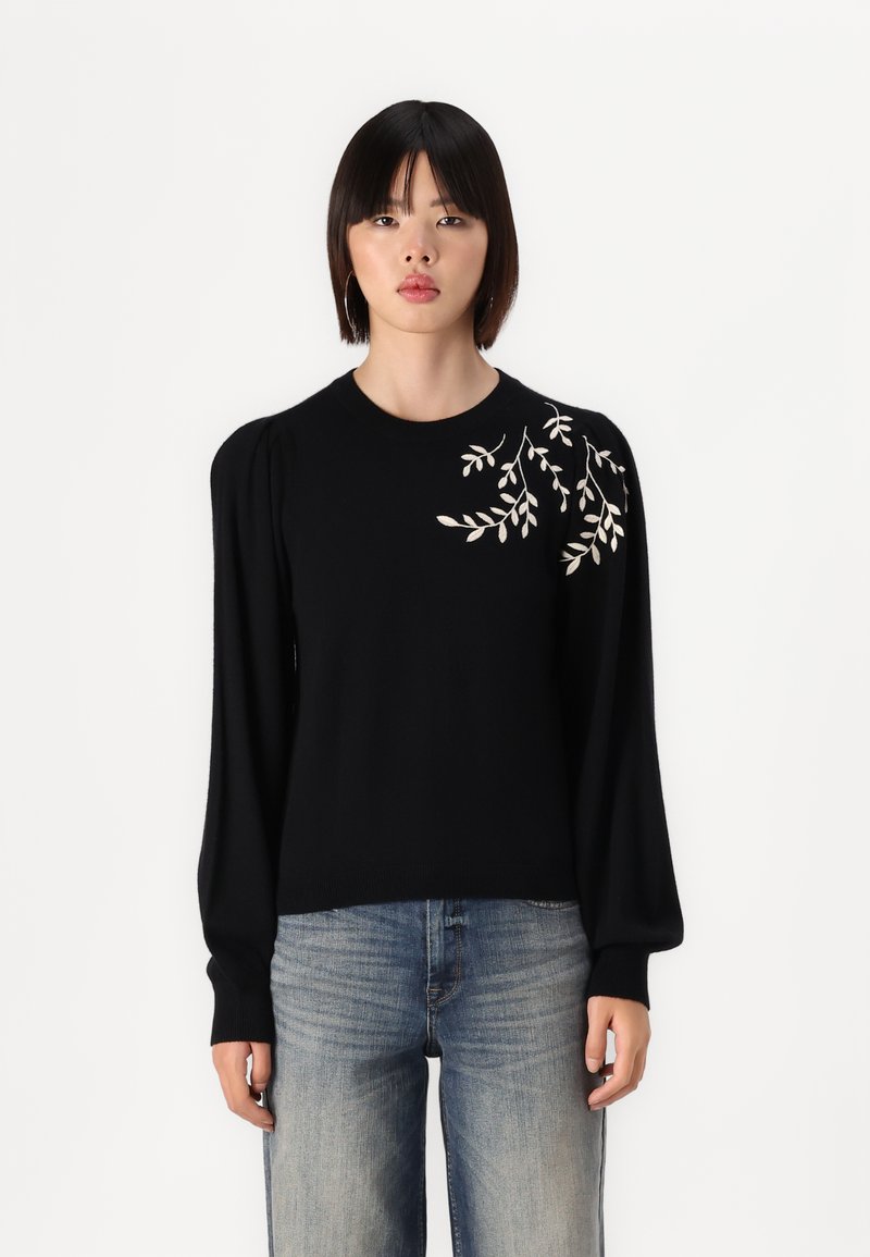 Object OBJTHESS EMBROIDERY  - Jumper - black