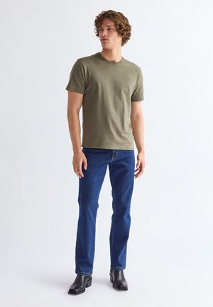 Wrangler 3 PACK TEE - T-Shirt basic - white olive navy