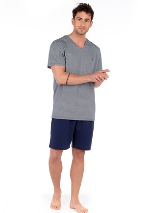 HOM SET - Nattøj sæt - navy print