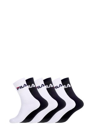 LOT DE 6 PAIRES - Chaussettes - noir/blanc