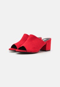 Bianco BIACATE MULE - Ciabattine con tacco - red