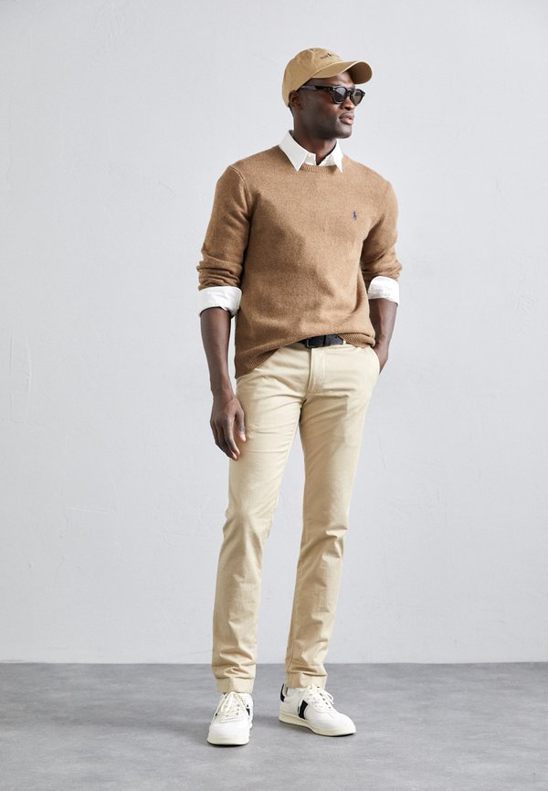 WOOL COTTON CREWNECK SWEATER - Jumper - copper melange3