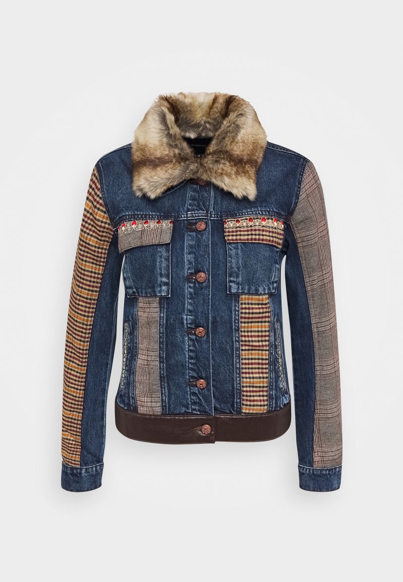 Desigual Chaq Almu Veste En Jean Denim Light Multicolore Zalando Fr