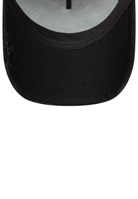 Black baseball cap with a structured crown and curved visor. Soft inner lining and stitching details are visible. No logos or patterns present.