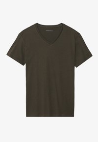 Pier One 3 PACK  - Tricou basic - mottled light grey/khaki/dark blue
