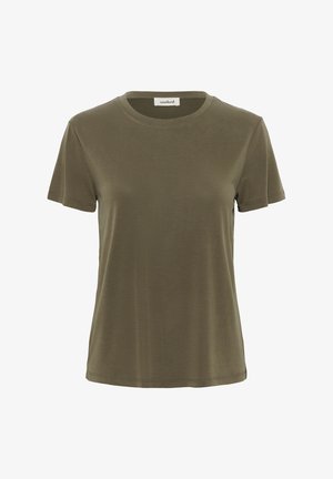 Soaked in Luxury SLCOLUMBINE CREWNECK SS - Paprasti marškinėliai - tarmac