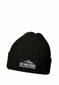 MoonWorks MIT PATCH SPRUCH ICH MAG BERGE AUFDRUCK LUSTIG - Beanie - schwarz